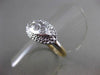 ESTATE .14CT DIAMOND 14KT WHITE & YELLOW GOLD MARQUISE SHAPE 3 STONE RING #21029