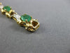 ESTATE 2.10CT DIAMOND & EMERALD 14KT YELLOW GOLD FLOWER CLASSIC TENNIS BRACELET