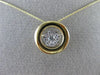 .25CT DIAMOND 14KT WHITE GOLD 3D SOLITAIRE ROUND ROUND HALO FLOATING PENDANT