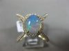 1.92CT DIAMOND & AAA AUSTRALIAN OPAL 14KT YELLOW GOLD FILIGREE CRISS CROSS RING