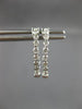 ESTATE .50CT DIAMOND 14KT WHITE GOLD 3D CLASSIC OVAL INSIDE OUT HOOP EARRINGS