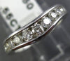 ESTATE WIDE .55CT ROUND DIAMOND 14KT WHITE GOLD "V" SHAPE ANNIVERSARY RING #1943