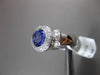 ESTATE LARGE 2.08CT DIAMOND & AAA TANZANITE 14K WHITE GOLD BEZEL ENGAGEMENT RING