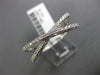 ESTATE LARGE .45CT ROUND CUT DIAMOND 14KT WHITE GOLD 3D CLASSIC X LOVE FUN RING