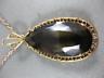 ANTIQUE LARGE VICTORIAN AAA SMOKY TOPAZ 14KT ROSE GOLD TEARDROP PENDANT #20947
