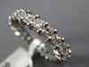 ESTATE 3.40CT PRINCESS DIAMOND PLATINUM GOLD 3D ETERNITY ANNIVERSARY RING #17289