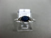 ESTATE .71CT DIAMOND & AAA OVAL SAPPHIRE 14KT WHITE GOLD FRIENDSHIP PROMISE RING