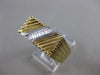 ANTIQUE .35CT BAGUETTE DIAMOND 14K 2 TONE GOLD FILIGREE MENS RING 8.5MM #11634