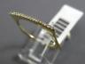 ESTATE .09CT ROUND DIAMOND 14KT YELLOW GOLD 3D CLASSIC PAVE BAR SQUARE FUN RING