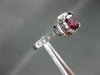 1.23CT DIAMOND & AAA RHODOLITE 18KT WHITE GOLD 3D SEMI ETERNITY ENGAGEMENT RING
