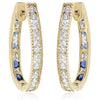 1.33CT DIAMOND & AAA SAPPHIRE 18KT YELLOW GOLD 3D MILGRAIN HANGING EARRINGS