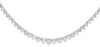 LARGE 11.89CT DIAMOND 18KT WHITE GOLD ROUND ETERNITY GRADUATING TENNIS NECKLACE