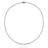 LARGE 11.89CT DIAMOND 18KT WHITE GOLD ROUND ETERNITY GRADUATING TENNIS NECKLACE
