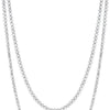 LARGE 15.62CT DIAMOND 18KT WHITE GOLD ROUND DOUBLE STRAND ETERNITY LOVE PENDANT