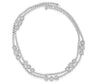 LARGE 20.90CT ROUND & BAGUETTE DIAMOND 18KT WHITE GOLD CLUSTER COCKTAIL NECKLACE