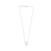ESTATE .16CT DIAMOND 14KT WHITE GOLD 3D CLASSIC SINGLE HEART LOVE NECKLACE