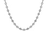 LARGE 10.57CT DIAMOND 18KT WHITE GOLD 3D CLASSIC BY THE YARD BEZEL LOVE NECKLACE