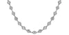 LARGE 10.57CT DIAMOND 18KT WHITE GOLD 3D CLASSIC BY THE YARD BEZEL LOVE NECKLACE