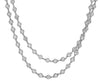 LARGE 16.77CT DIAMOND 18KT WHITE GOLD DOUBLE STRAND BY THE YARD BEZEL NECKLACE