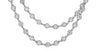 LARGE 16.77CT DIAMOND 18KT WHITE GOLD DOUBLE STRAND BY THE YARD BEZEL NECKLACE