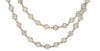 LARGE 16.30CT DIAMOND 18KT YELLOW GOLD DOUBLE STRAND BY THE YARD BEZEL NECKLACE