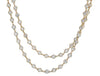 LARGE 16.30CT DIAMOND 18KT YELLOW GOLD DOUBLE STRAND BY THE YARD BEZEL NECKLACE