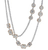 LARGE 15.66CT DIAMOND 18KT WHITE & ROSE GOLD 3D MULTI SHAPE TENNIS NECKLACE