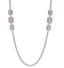 LARGE 15.66CT DIAMOND 18KT WHITE & ROSE GOLD 3D MULTI SHAPE TENNIS NECKLACE