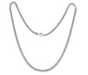 ESTATE LARGE 2.80CT DIAMOND 18KT WHITE GOLD 3D ROUND CLASSIC TENNIS NECKLACE