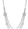 LARGE 10.71CT DIAMOND 18KT WHITE GOLD MULTI STRAND FLOWER BY THE YARD NECKLACE