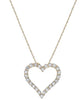 ESTATE 1.24CT DIAMOND 18KT YELLOW GOLD 3D CLASSIC OPEN HEART ROUND LOVE PENDANT