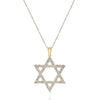 ESTATE 2.16CT ROUND CUT DIAMOND 18K YELLOW GOLD 3D CLASSIC STAR OF DAVID PENDANT