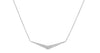 ESTATE .26CT ROUND DIAMOND 18KT WHITE GOLD 3D MULTI ROW CLASSIC V SHAPE NECKLACE