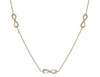 ESTATE .82CT DIAMOND 18KT YELLOW GOLD 3D INFINITY BY THE YARD LOVE NECKLACE