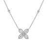 .51CT DIAMOND 18KT WHITE GOLD ROUND & MARQUISE FLOWER BY THE YARD LOVE NECKLACE