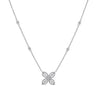 .51CT DIAMOND 18KT WHITE GOLD ROUND & MARQUISE FLOWER BY THE YARD LOVE NECKLACE