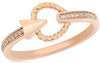 ESTATE .07CT DIAMOND 18KT ROSE GOLD 3D BOW AND ARROW FUN LOVE RING