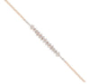 ESTATE 1.32CT DIAMOND 18KT ROSE GOLD 3D CLUSTER MULTI ROW FUN TENNIS BRACELET