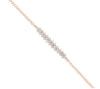 ESTATE .95CT DIAMOND 18KT ROSE GOLD 3D CLUSTER MULTI ROW FUN TENNIS BRACELET