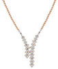 ESTATE 1.70CT DIAMOND 18KT ROSE GOLD 3D CLASSIC SNAKE V SHAPE NECKLACE