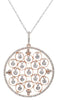 LARGE 1.34CT DIAMOND 18KT ROSE GOLD 3D MULTI HEART FLOWER CIRCLE OF LIFE PENDANT