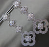 ESTATE LARGE 2.82CT DIAMOND 14K WHITE GOLD JOURNEY MULTI FLOWER HANGING EARRINGS