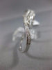 ESTATE LARGE 1.35CT ROUND DIAMOND 14KT WHITE GOLD 3D MULTI WAVE FULL HAND RING