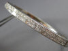 ESTATE 2.50CT PRINCESS CUT DIAMOND 14KT WHITE GOLD 2 ROW CLASSIC BANGLE BRACELET
