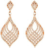 ESTATE LARGE 2.15CT DIAMOND 14K ROSE GOLD 3D TEAR DROP CLASSIC HANGING EARRINGS