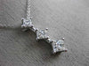 ESTATE LARGE .80CT DIAMOND 14K WHITE GOLD 3D GRADUATING FLOATING PENDANT #15437