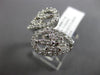 ESTATE .87CT DIAMOND 14K WHITE GOLD 3D CLASSIC INFINITY WEDDING ANNIVERSARY RING