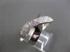 ESTATE LARGE .70CT DIAMOND 14KT WHITE GOLD OVERLAPPING X DESIGN FUN RING #14143