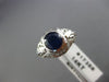 ANTIQUE 1.43CT AAA SAPPHIRE 14K WHITE GOLD 3D SOLITAIRE FILIGREE FUN RING #17356