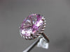 ESTATE LARGE 10.35CT AAA PINK ICE 14KT WHITE GOLD SOLITAIRE FILIGREE OVAL RING